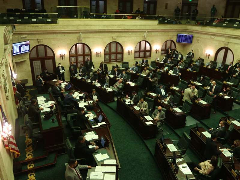 Vista de la sesión en la Cámara de Representantes de Puerto Rico.